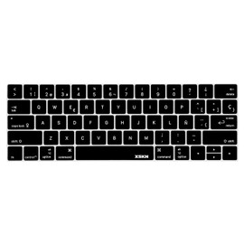 XSKN Touch Bar Spanish Silicone Keyboard Skin Cover and Protector Film Customized Gift for New MacBook Pro 13" A1706 A1989 and Pro 15" A1707 A1990With Touch Bar (2016 Release), US Layout