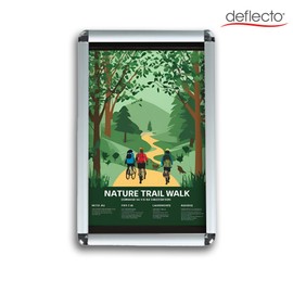 Deflecto® Rounded Corner A4 Snap Frame with a 25mm profile Silver