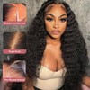Lemeiily 13x6 Deep Wave Lace Front Wigs Human Hair 200