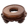 Mobestech Indoor Display Stand for Vases Decor Rustic Wood Base