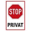 Melis-Folienwerkstatt S00357-006-B Sticker - Stop - Hold - Private -