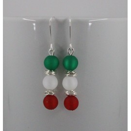 FAN-Ohrringe (Italien Grün-Weiß-Rot)