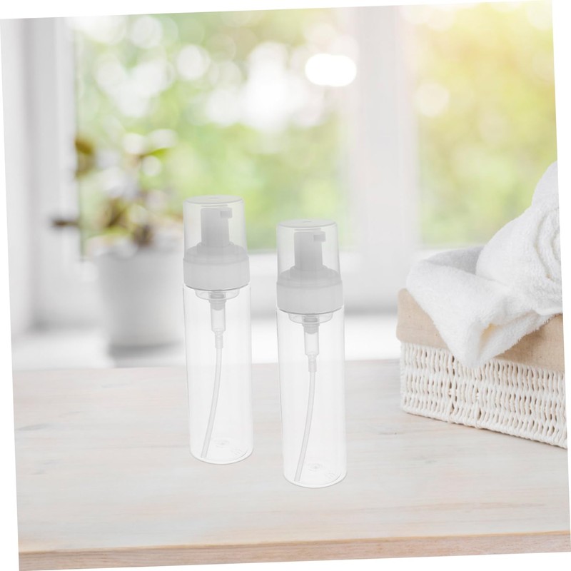Healeved 2pcs Clear Refillable Foaming Pump Bottles for Hand Soap