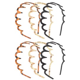 Pack of 6 Plastic Shark Tooth Headband, Zigzag Headband, Non-Slip Shark Teeth Headband, Shark Tooth Hair Comb Hair Band, Plastic Tooth Hair Comb Headband for Girls and Women