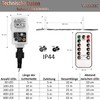 VOLTRONIC LED Lichterkette, IP44, Modell- und Farbwahl, 100 LEDs, Transparentes