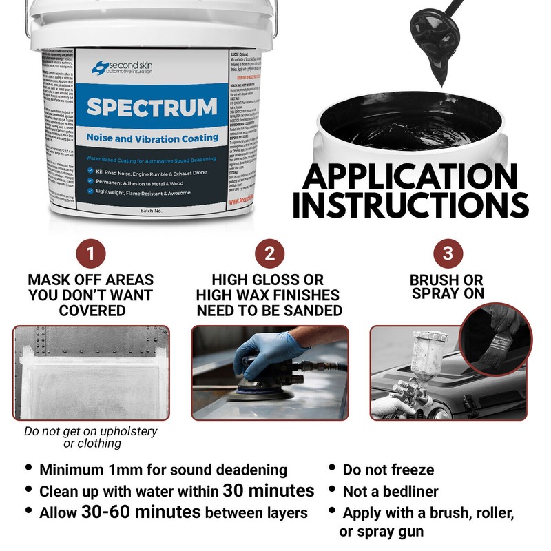 SECOND SKIN SPECTRUM™ LIQUID SPRAY ON DEADENER - 1 Gallon