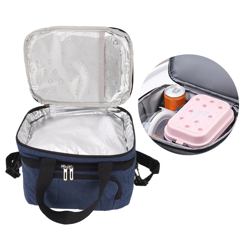 Collapsible Cooler Bag Oxford Cloth PEVA Leakproof Double Insulated Cooler