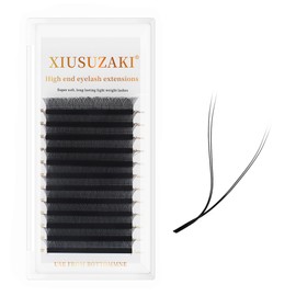XIUSUZAKI YY Lash Extensions Supplies Y Eyelash Extensions 0.05mm Thickness L/LU Curl Mix 8-15mm Premade Fans 4D Russian Volume Matte Black 12 Rows Crisscross Eye Lashes(YY-0.05-LU,8-15mm)
