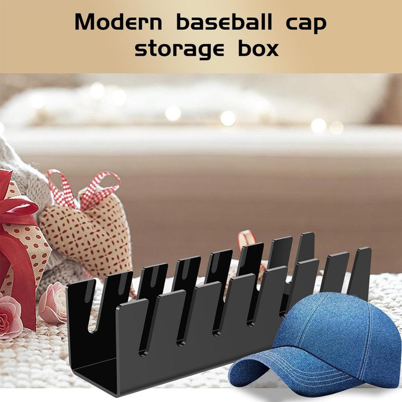 2PCS Set Baseball Cap Stand Acrylic Multifunctional Standing Hat Organizer