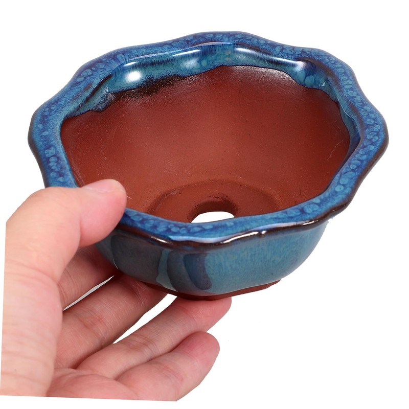 BESPORTBLE Ceramic Orchid Planter Pot Drainage Hole for Succulents Small