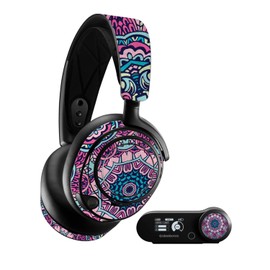 MightySkins Glossy Glitter Skin Compatible with SteelSeries Arctis Nova Pro - Tribal Mandala | Protective, Durable High-Gloss Glitter Finish | Easy to Apply and Change Styles | Made in The USA