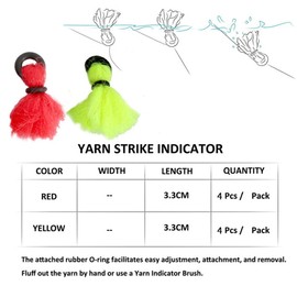 WOWOWO Fly Fishing Strike Indicator Foam 4-Piece Set Strike Indicator for Fly Fishing Tackle Accessories Fishing Floating Foam