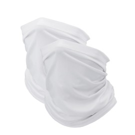 JHYWELL Cooling Neck Gaiter Face Cover, White UV Protection Mask, Windproof Bandana for Skiing, Fishing, Hiking, Cycling (White Pack)