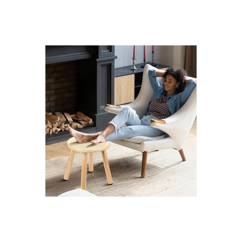 Wenqik 2 Pcs Wooden Step Stools 10 Inch Stool Matched