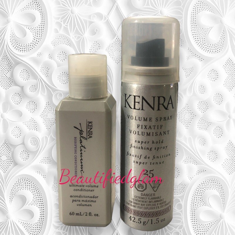Kenra 3-PC SET CONDITIONER, HAIRSPRAY & TRAVEL BAG NEW