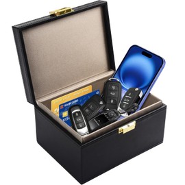 Diyife Faraday Box, [8-12 Car Keys Large Capacity] Protector de Llavero de Coche, RFID Key Box Bloqueo de Señal, Bloqueador de Señal de Fibra de Carbono, Llavero Sin Llave