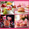 SANNIX 72Pcs Valentines Day Cupcake Toppers Decorations Happy Valentines Day
