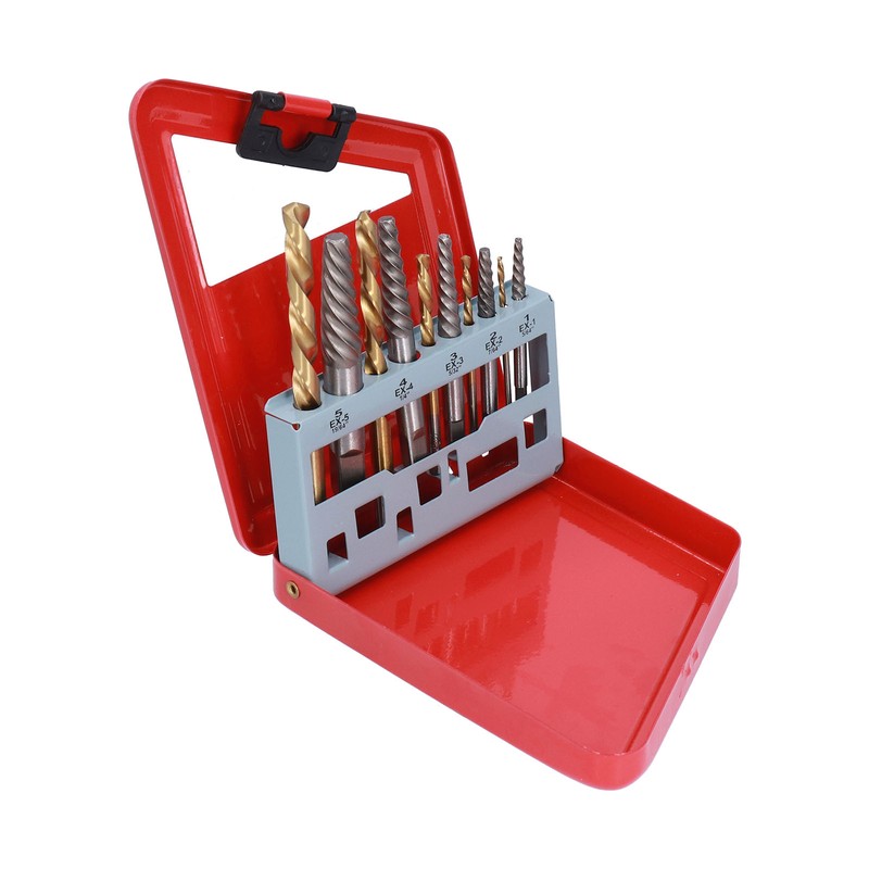 10Pcs Screw Extractor Drill Bit 4241 HSS Left Hand Damaged