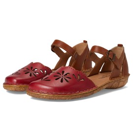 Josef Seibel Women's Rosalie 04 Mary Jane Flat, Red/Camel, 9-9.5