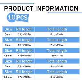 10 Stück Betonbohrer Set, Steinbohrer, geeignet zum Bohren von Wänden, Holzbrettern usw., erhältlich in verschiedenen Größen (3,0 mm x 2, 4,0 mm x 2, 4,5 mm x 2, 5,0 mm x 2, 5,5 mm x 2)