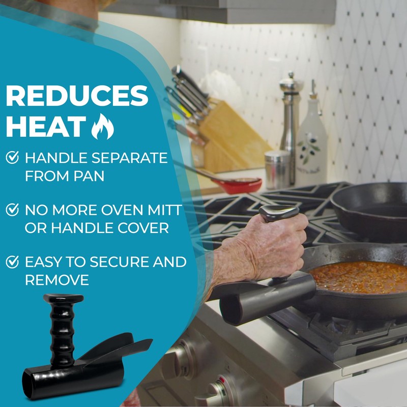 Pan Buddy™- Vertical Attachment for Pan Handle- Adds Leverage and