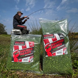 Fjuka Squeez-Ready Green Groundbait 500g | Ready-prepped | Carp, F1s, tench, bream, roach etc