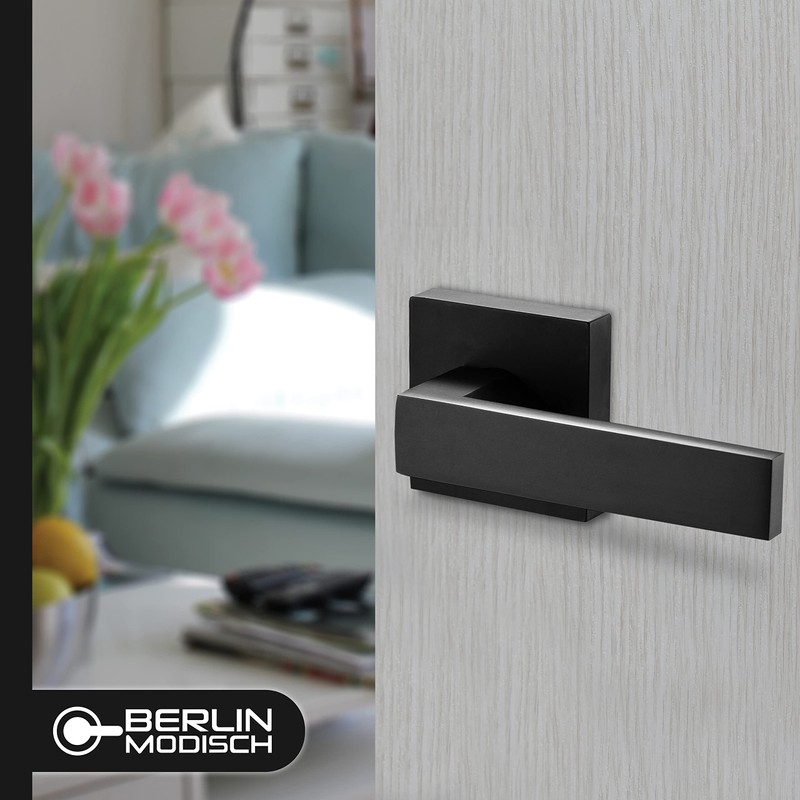 Berlin Modisch Contemporary Square Entry Lever Door Handle Lock and