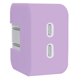 LCMOCICO - Funda protectora de silicona suave con puerto USB-C dual de 35 W para MacBook Air 15 de 13.6 pulgadas, M3 M2 Release 2024 2023, funda de adaptador de corriente de doble puerto USB-C de 35