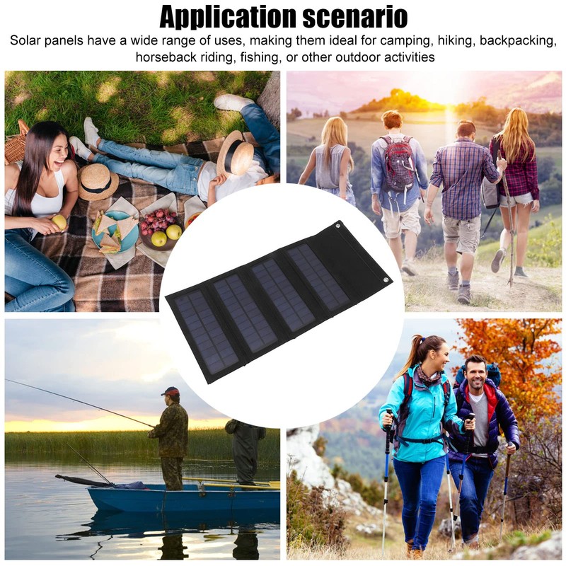 Portable 40 W Solar Panel Charger for Outdoor Camping Hiking,