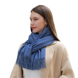 Masada Women's Winter Scarf, Warm and Soft Scarf, blue