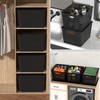 Morcte 6-Pack Black Stackable Plastic Storage Baskets with Lids