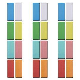 Magnetic Sheets, Double-Sided Color, Magnetic Labels, Double Sided Magnetic, 3.1 x 1.2 inches (8 x 3 cm), 40 Pieces, Magnetic Labels, Reusable for Office, Warehouses, Schools, Refrigerators, Schedule Management, Schedule Management