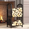 Fire Beauty Fireplace Firewood Log Rack 5-Piece Storage Logs Holder