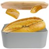 Vilde Bread Bin with Wooden Board Bread Basket Bread Bin