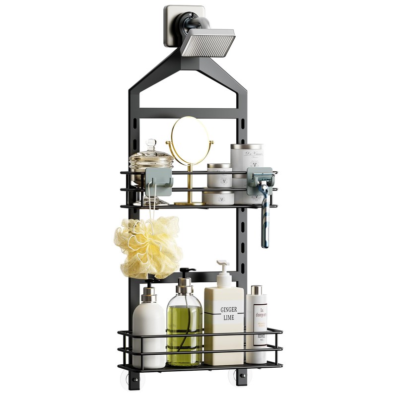 Orimade Adjustable Anti-slip Shower Caddy over Shower Head, Rustproof Bathroom