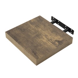 WOLTU Floating Shelf, Wall Shelf, Free-Floating Shelf, Bookcase, Wooden Board for Books, Pictures, Decoration, 25 x 23 x 3.8 cm, Vintage Brown, RG9365hov