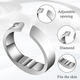 Roinaid Anti-snoring ring, 1 piece snoring ring, adjustable snoring ring for men's fingers, anti-snoring rings with acupressure, unisex, effective in relieving snoring and nasal congestion,