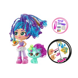 CURLIGIRLS Collectors Rosli & Koda Magic Hair for Infinite Hairstyles Gift Toy for Girls Includes Accessories Doll 15cm 6cm 82098
