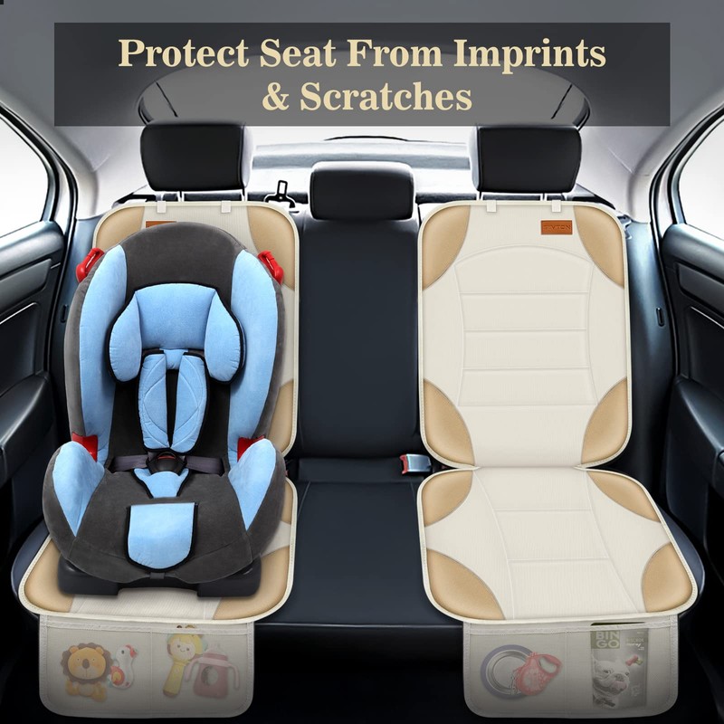 Siivton Car Seat Protector for Child, Cushion for Leather &
