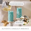 Luminara Embossed Starfish Flameless LED Candle Moving Flame Pillar Unscented