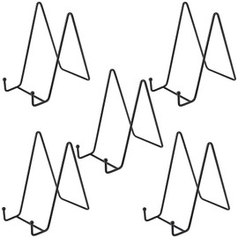 Fuyamp 5PCS Display Stands 6 Inches Picture Frame Stand, Stands for Display, Plate Holder Display Stand Holders for Picture, Decorative Plate, Dish, Book, Photo Easel and Tabletop Artistic Work(Black)