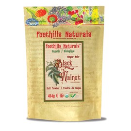 Foothills Naturals Organic Black Walnut Hull Powder - 454 g / 1 Pound