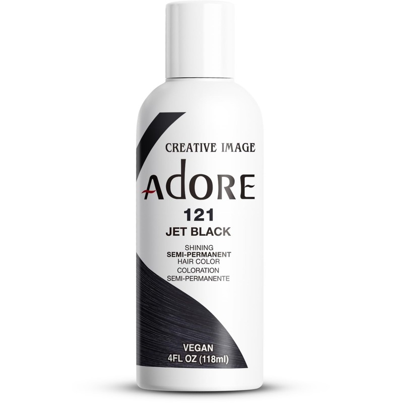 Adore Semi Permanent Hair Color (121 Jet Black) | Vegan