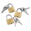 3 X 20mm Width Jewelry Box Suitcase,Luggage Security Cabinet Brass Padlock with 6 Mini Keys