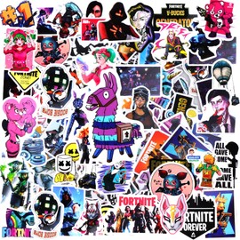 100PCS Cartoon Stickers Gaming Stickers, Fort-nite Stickers for Kids, Game Theme Anime Stickers, Vinyl Waterproof Anime Decals Cool Trendy Decals for Guitar Laptop Water Bottles Scrapbook Skateboard
