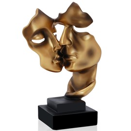 Uziqueif Sculpture Decorative Silent Is Golden, Abstract Art Statue Decoration Living Room, Office, Bar, Cafe, Entrance, Statues And Sculptures Resin
