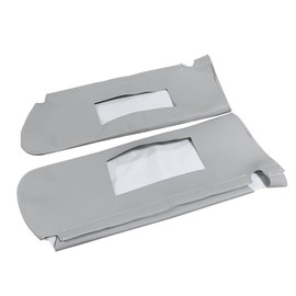 Lskioer Car Sun Visor Cover Pair, Leather Sun Visor Replacement Cover Fits for Chevy Tahoe Suburban Yukon 1995-1999, Gray (Skin Only)