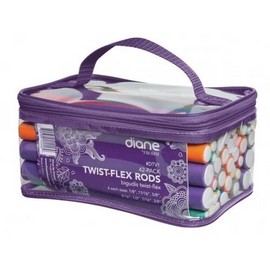 Diane DTV1 TWIST FLEX RODS ASSORTED 42 PACK Thin chunks of hair for tight Curls 824703011169