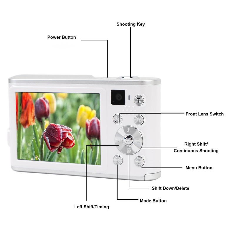 Digital Camera, 4K Autofocus Vlogging Camera for YouTube, 48MP 16X
