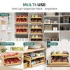 MinBoo Adjustable Can Organizer Rack, Two Tier Bamboo Stackable FIFO